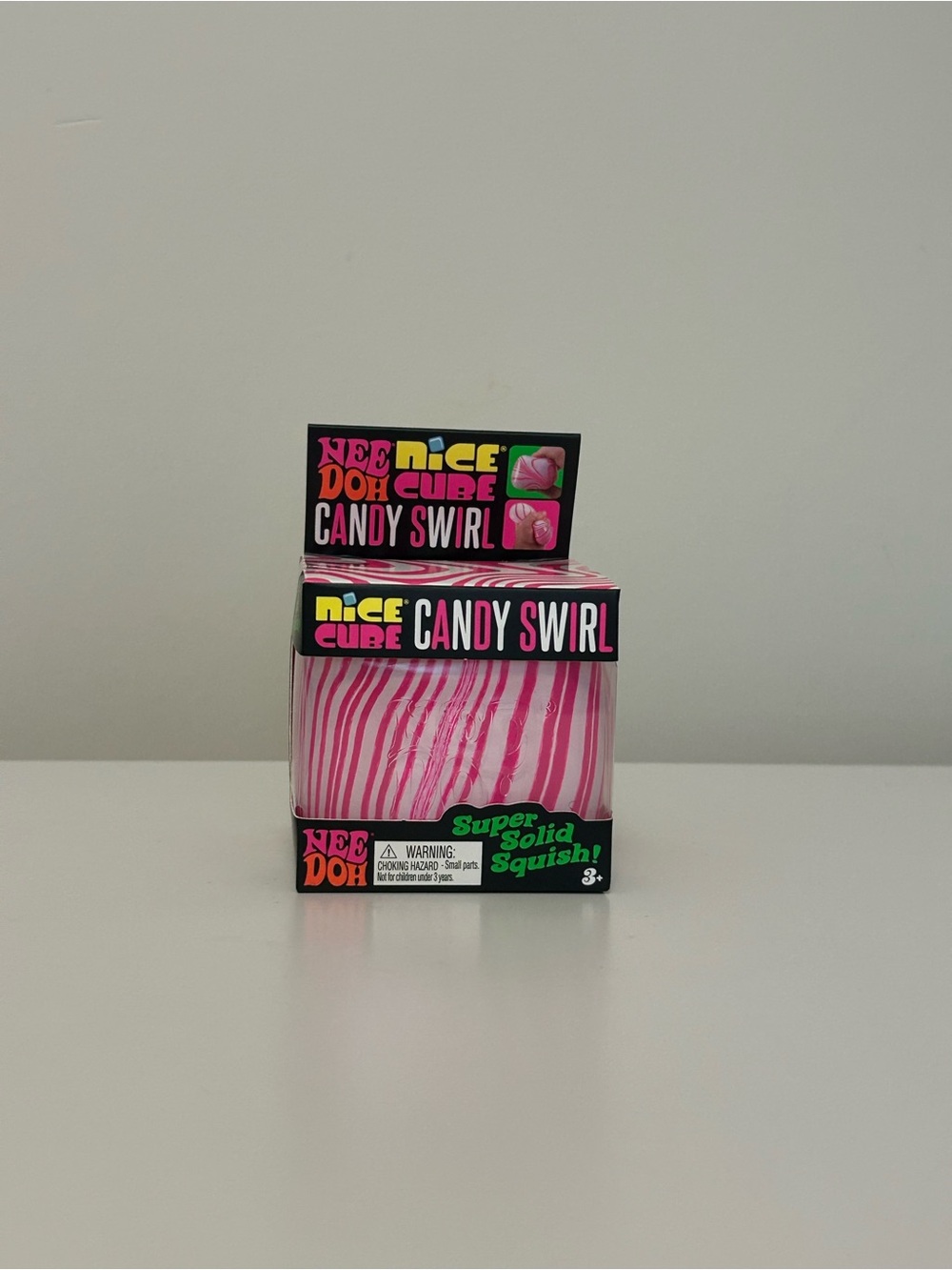 Nice Cube Candy Swirl Squishy Stress Toy - Pink